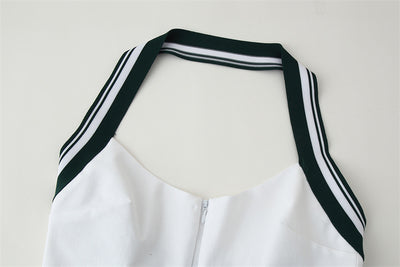 Top Espalda Descubierta con Cuello Colgante y Rayas Patchwork - Image 17