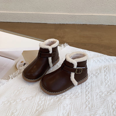 Zapatillas Coreanas de Lana Cardada con Cierre Velcro y Suela Suave - Image 6