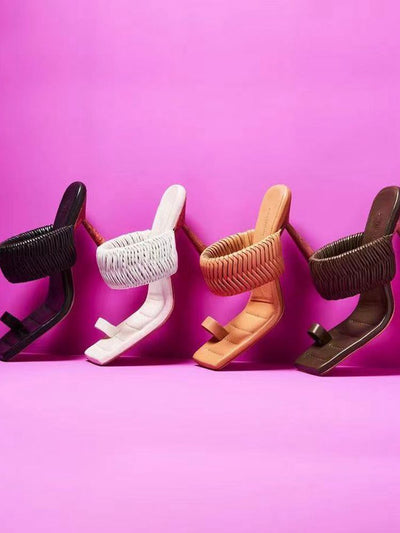 Sandalias Retro de Tacón Alto con Estilo Personalizado - Tendencia Instagram - Image 2