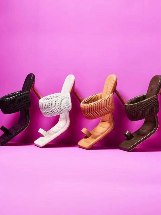 Sandalias Retro de Tacón Alto con Estilo Personalizado - Tendencia Instagram - Image 2