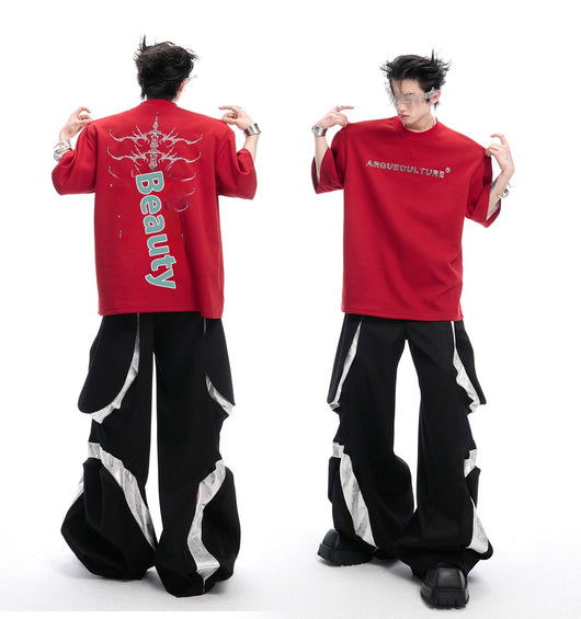 Playera Manga Corta Hombre con Diseño de Espina Dorsal y Remaches - Image 12