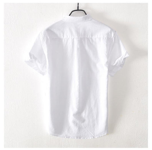 Camisa Casual de Algodón y Lino para Hombre - Image 19