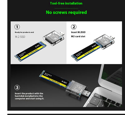 Caja Protectora para Disco Duro Móvil USB - Diseño Transparente y Creativo - Image 10