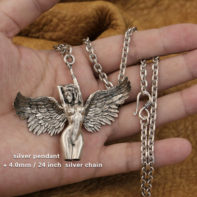 Dije Ángel de Plata Esterlina con Halo Celestial - Image 6