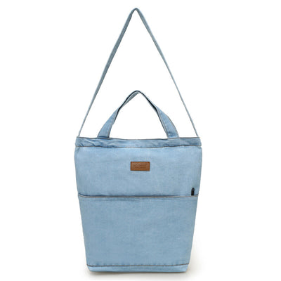 Bolsa de Lona Retro Estilo Denim para Compras - Image 4