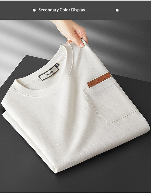 Camiseta Ligera de Lino Ice Silk para Hombre - Image 13