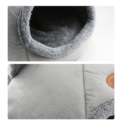 Cama Semicerrada Cálida para Gatos y Perros con Forro Peluche - Image 6