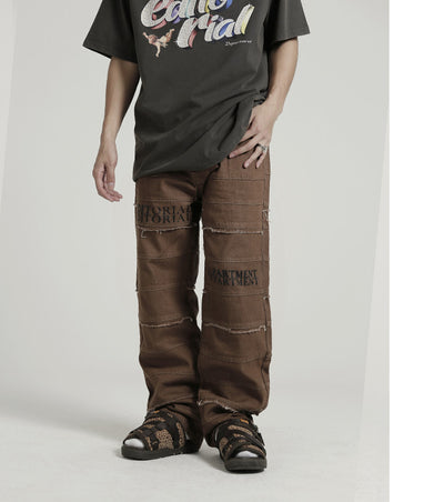 Jeans Rectos Estilo Hip-hop Europeo y Americano con Capas - Image 3