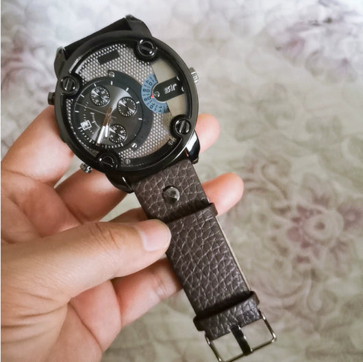 Reloj de Cuarzo Estilo Militar Coreano con Dial Grande - Unisex Retro - Image 6