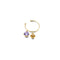 Earrings 9K Real Gold Natural Stone Crystal Ear Cuffs Two crystals