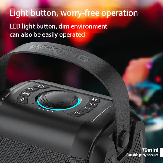 Parlante Bluetooth Portátil con Luz LED Circular y Sonido de Rango Completo - Image 2