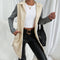 Gabardina Color Block Desabotonada - Estilo Casual Moderno