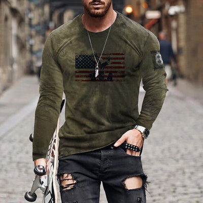 Playera Estampada Cuello Redondo Manga Larga para Hombre - Image 14
