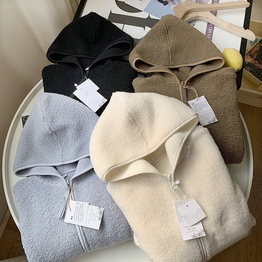 Sudadera Polar Térmica con Cierre y Capucha - Otoño e Invierno