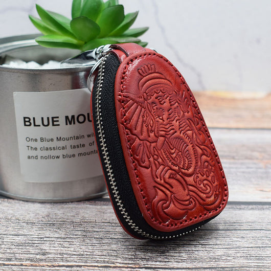 Estuche de Cuero para Llaves Estilo Retro - Colgante para Cintura - Image 4