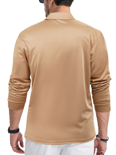 Camisa Suelta de Manga Larga en Color Sólido para Hombre - Image 13