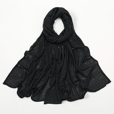 Pañuelo Plisado con Strass y Detalles de Cáñamo para Mujer - Image 6