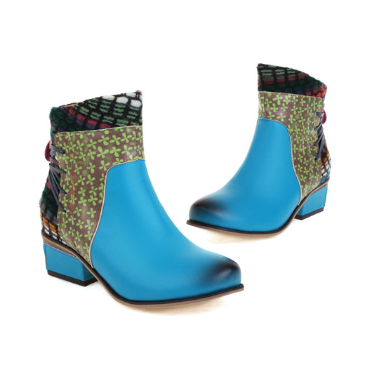 Botas Mujer Caña Baja con Cierre Lateral Taco Medio Punta Redonda - Image 7