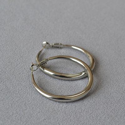 Aretes Argollas Redondas Diseño Clásico Plata 925 Elegancia Minimalista - Image 22