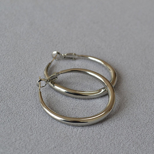 Aretes Argollas Redondas Diseño Clásico Plata 925 Elegancia Minimalista - Image 22
