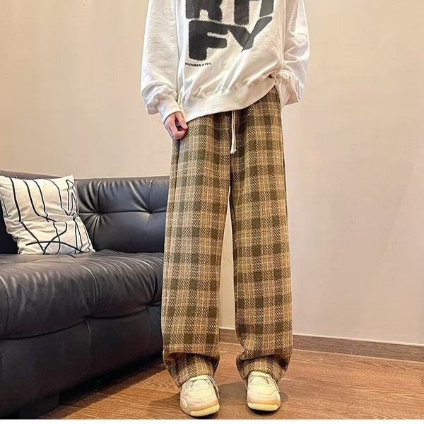 Pantalones Casuales Rectos Holgados con Caída Fluida