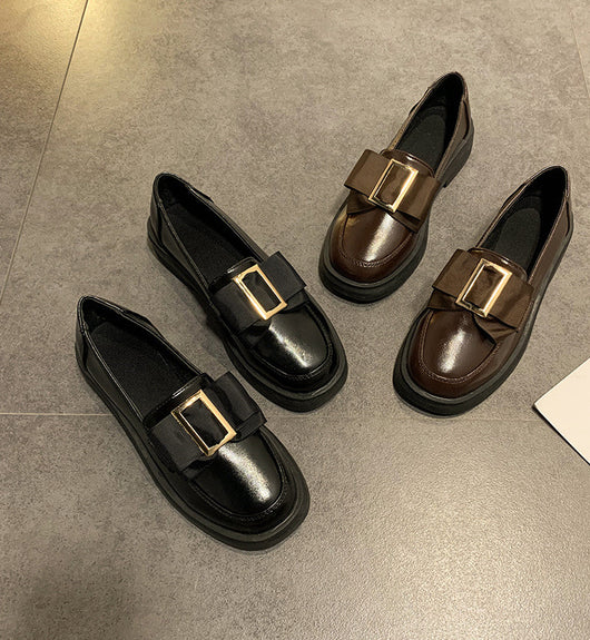 Mocasines Plataforma Mujer con Hebilla Cuadrada - Estilo Británico Elegante - Image 16