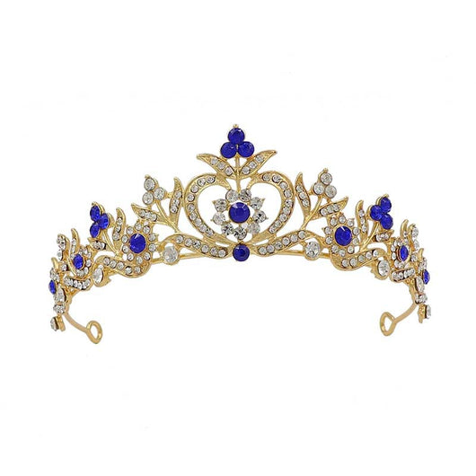 Corona Nupcial de Hojas y Corazón con Cristales Brillantes - Image 10