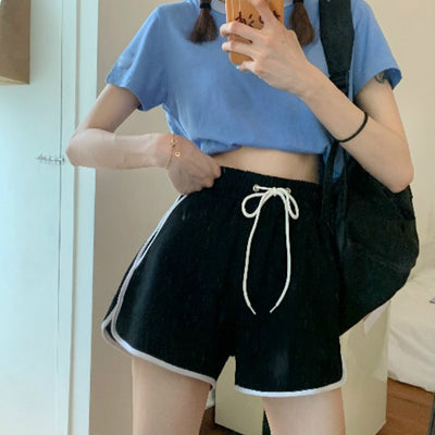 Shorts Deportivos Cintura Alta Estilo Coreano para Mujer - Corte Holgado - Image 7
