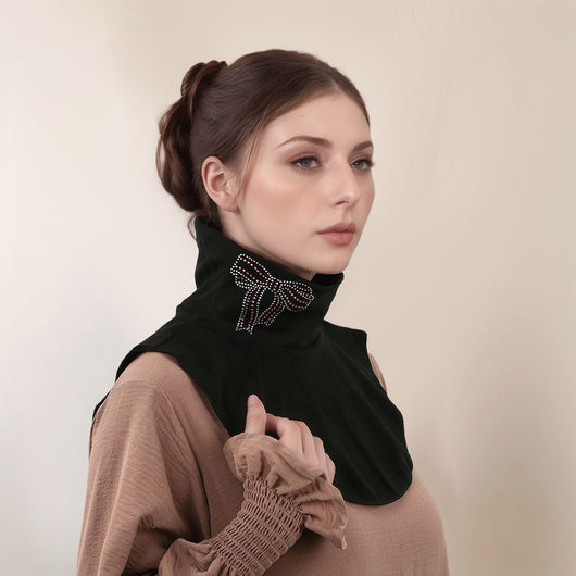 Pañuelo Cuello Moño con Diamantes de Poliéster para Mujer - Image 3
