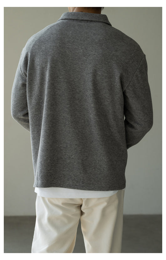 Polo Manga Larga Hombros Caídos Cuello V para Hombre - Image 31