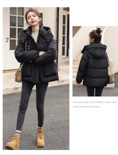 Abrigo Térmico Suelto con Capucha para Mujer - Diseño Chic y Aislante - Image 14