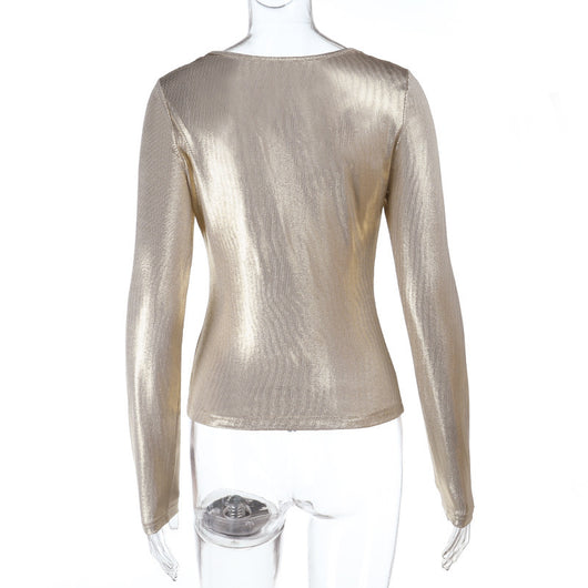 Blusa Larga Ajustada con Cuello Cuadrado y Efecto Bronceado para Mujer - Image 22