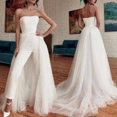 Jumpsuit Tubular Ajustado sin Mangas
