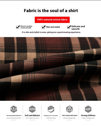 Cardigan Grueso de Forro Polar para Hombre - Cuadros Cálidos Otoño Invierno - Image 7