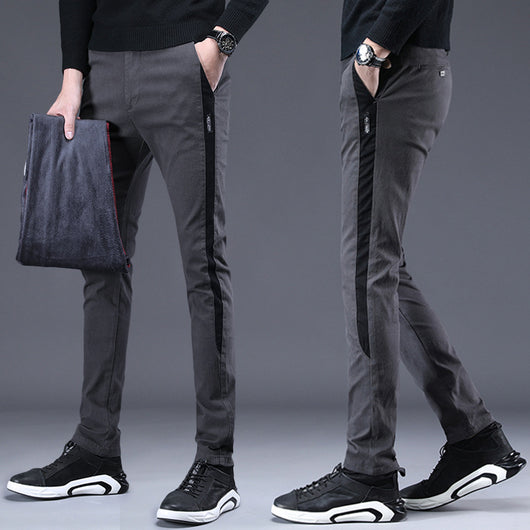 Pantalones Casuales de Cashmere con Stretch para Hombre Talla Grande - Image 3