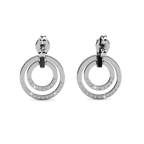 Aretes Geométricos de Cristal Elegantes y Minimalistas para Mujer