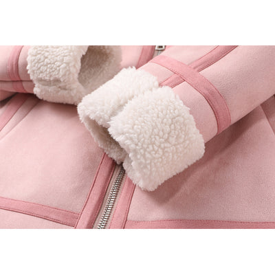 Chaqueta Motociclista Holgada de Lana Sintética para Mujer - Image 4