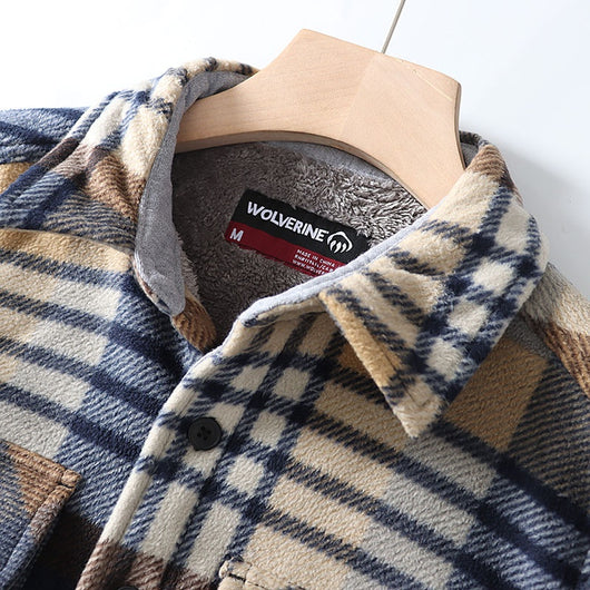 Camisa de Franela a Cuadros Cálida y Cómoda con Solapa - Image 17