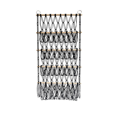 Organizador de Almacenamiento Tejido de 4 Niveles con Red de Bolsillo - Image 15