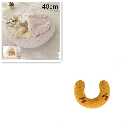 Cama 2 en 1 para Perros y Gatos - Cama Cálida de Felpa Suave Tipo Casa - Image 119