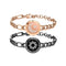 Sun-Moon Smart Sensing Couple Bracelet Negro Dorado C