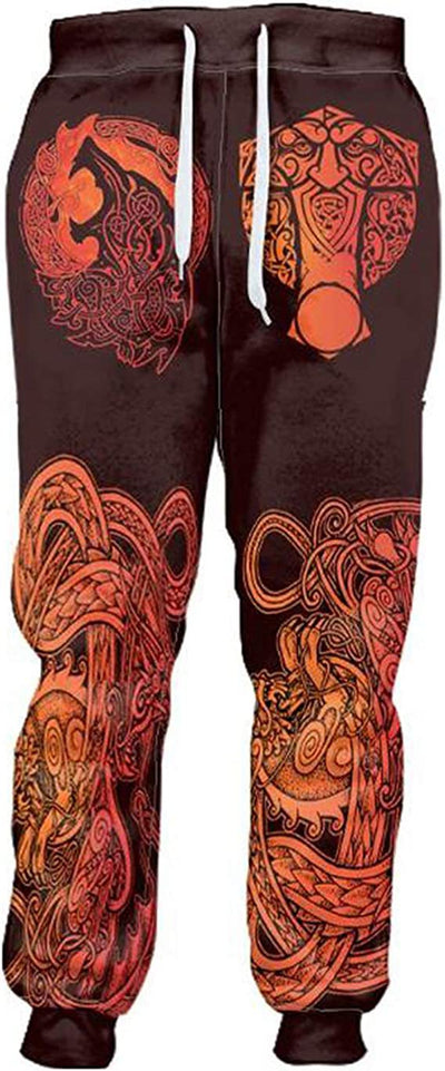 Pantalones Deportivos Holgados con Estampado Digital 3D - Pareja Europeo Americano - Image 3