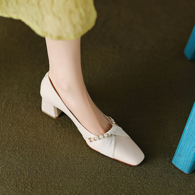 Zapatos de Dama Elegantes con Perlas Decorativas - Image 7
