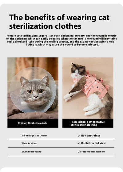 Prenda de Esterilización para Gatos - Protección Respirable Anti-lamido - Image 15