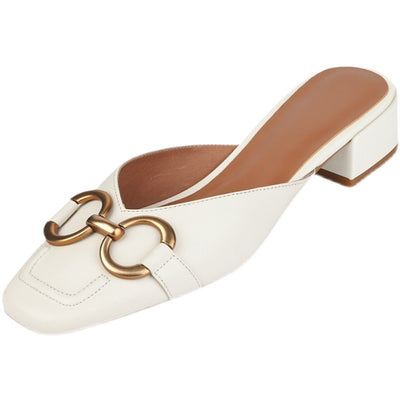Pantuflas Tipo Mocasín con Tacón Grueso y Detalle Horsebit para Mujer - Image 6