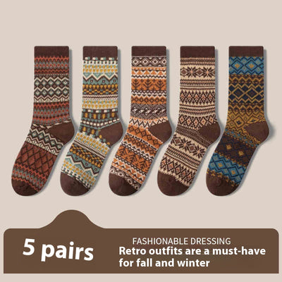 Calcetines Étnicos Retro Desodorizantes para Mujer - Image 24