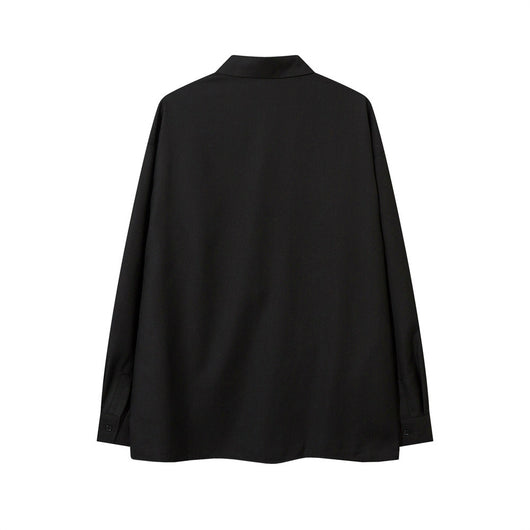 Camisa Plisada Suelta de Manga Larga para Hombre - Diseño Moderno y Elegante - Image 16