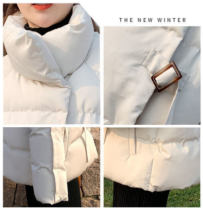 Chaqueta Acolchada Corta Estilo Coreano para Mujer - Image 16