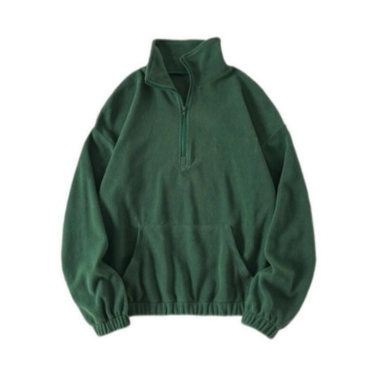 Cardigan Suelto Versátil con Cierre de Cremallera para Hombre