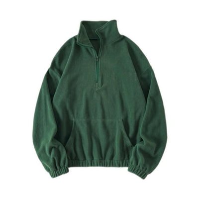Cardigan Suelto Versátil con Cierre de Cremallera para Hombre